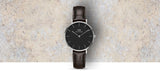 Daniel Wellington Classic Petite York Black Dial Brown Leather Strap Watch For Women - DW00100182 Buy Now By Daniel Wellington