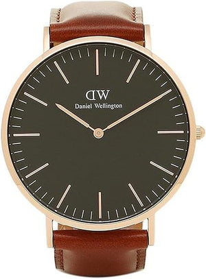 Daniel Wellington Classic St Mawes Black Dial Brown Leather Strap Watch For Men - DW00100124 Buy Now By Daniel Wellington