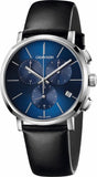 Calvin Klein Chronograph Blue Dial Black Leather Strap Watch for Men - K8Q371CN Buy Now By Calvin Klein