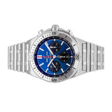 Breitling Chronomat B01 42mm Blue Dial Silver Steel Strap Watch for Men - AB0134101C1A1 Buy Now By Breitling