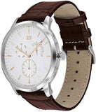 Tommy Hilfiger Brad Chronograph White Dial Brown Leather Strap Watch For Men - 1710389 Buy Now By Tommy Hilfiger