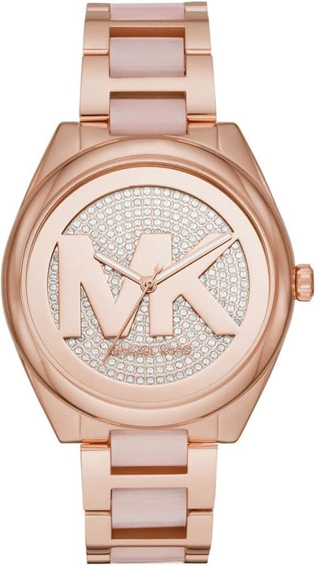 Michael Kors Janelle Three Hand Rose Gold Dial Two Tone Steel Strap Watch For Women - MK7089 Buy Now By Michael Kors