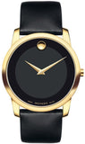 Movado Museum Black Dial Black Leather Strap Watch For Men - 606876 Buy Now By Movado