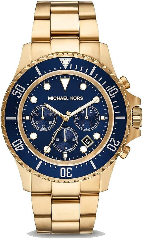 Michael Kors Everest Chronograph Blue Dial Two Tone Steel Strap Watch For Men - MK8978 Buy Now By Michael Kors