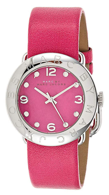 Marc Jacobs Amy Pop Pink Dial Pink Leather Strap Watch for Women - MBM1286 Buy Now By Marc Jacobs