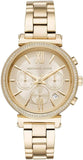 Michael Kors Sofie Chronograph Quartz Gold Dial Gold Steel Strap Watch For Women - MK6559 Buy Now By Michael Kors