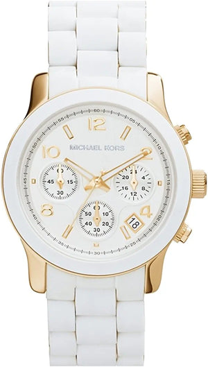 Michael Kors Runway White Dial White Steel Strap Watch for Women - MK5145 Buy Now By Michael Kors