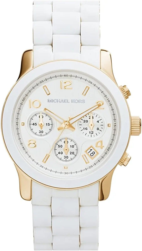 Michael Kors Runway White Dial White Steel Strap Watch for Women - MK5145 Buy Now By Michael Kors