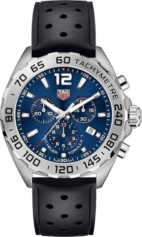 Tag Heuer Formula 1 Chronograph Blue Dial Black Rubber Strap Watch for Men - CAZ101K.FT8024 Buy Now By Tag Heuer
