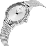 Guess Chelsea Quartz Silver Dial Silver Mesh Strap Watch For Women - W0647L6 Buy Now By Guess