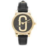 Marc Jacobs Corie Black Dial Black Leather Strap Watch for Women - MJ1580 Buy Now By Marc Jacobs