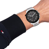 Tommy Hilfiger Troy Chronograph Grey Dial Silver Steel Strap Watch For Men - 1792106 Buy Now By Tommy Hilfiger