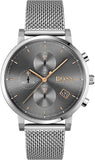 Hugo Boss Integrity Grey Dial Silver Mesh Bracelet Watch for Men - 1513807 Buy Now By Hugo Boss