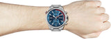 Hugo Boss Globetrotter Blue Dial Silver Steel Strap Watch for Men - 1513823 Buy Now By Hugo Boss