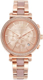 Michael Kors Sofie Chronograph Rose Gold Dial Rose Gold Steel Strap Watch For Women - MK6560 Buy Now By Michael Kors
