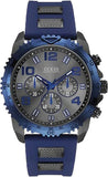 Guess Velocity Blue Dial Blue Rubber Strap Watch for Men - W0599G2 Buy Now By Guess