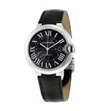 Cartier Ballon Bleu De Cartier Black Dial Black Leather Strap Watch for Men - WSBB0003 Buy Now By Cartier