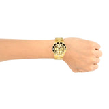 Guess Glisten Analog Gold Dial Gold Steel Strap Watch For Women - W13576l1 Buy Now By Guess