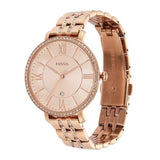 Fossil Jacqueline Rose Gold Dial Rose Gold Steel Strap Watch for Women - ES3546 Buy Now By Fossil