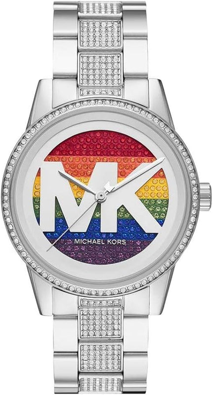Michael Kors Ritz Pave Multicolored Dial Silver Steel Strap Watch for Women - MK6864 Buy Now By Michael Kors