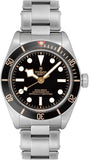 Tudor Black Bay Black Dial Silver Steel Strap Watch for Men - 79030N-0001