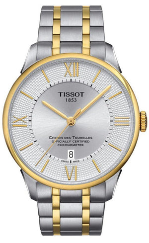 Tissot Chemin Des Tourelles Powermatic 80 Cosc Silver Dial Two Tone Steel Strap Watch For Men - T099.408.22.038.00 Buy Now By Tissot