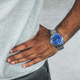 Movado Series 800 Chronograph Blue Dial Silver Steel Strap Watch For Men - 2600141 Buy Now By Movado