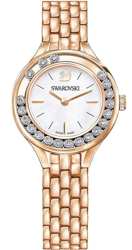 Swarovski Lovely Crystals Mother of Pearl Dial Rose Gold Steel Strap Watch for Women - 5261496 Buy Now By Swarovski