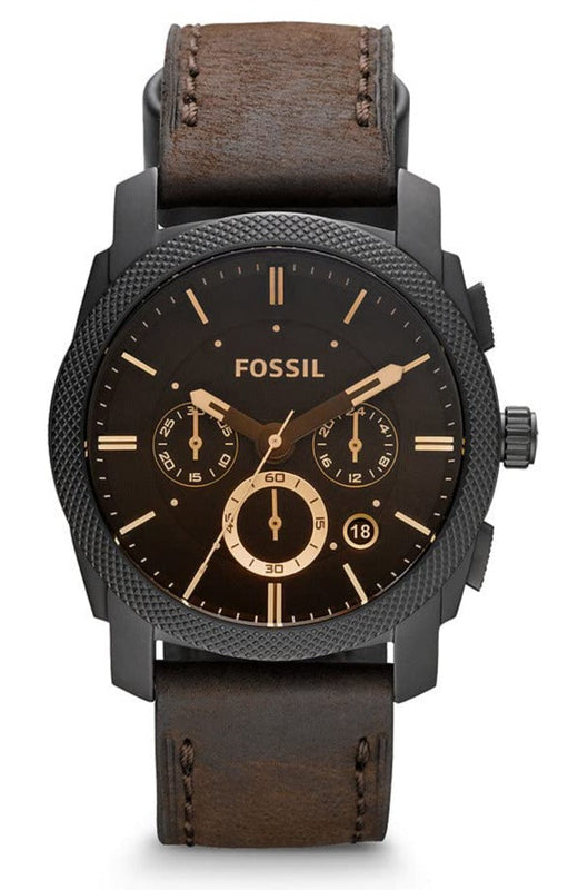 Fossil Machine Flight Chronograph Brown Dial Brown Leather Strap Watch for Men - FS4656 Buy Now By Fossil