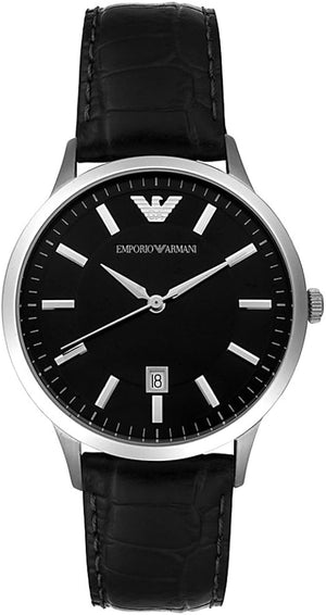 Emporio Armani Classic Quartz Black Dial Black Leather Strap Watch For Men - AR2429 Buy Now By Emporio Armani