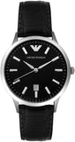 Emporio Armani Classic Quartz Black Dial Black Leather Strap Watch For Men - AR2429 Buy Now By Emporio Armani