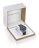 Versace Greca Sport Analog Blue Dial Brown Leather Strap Watch For Men - VEZ300121 Buy Now By Versace