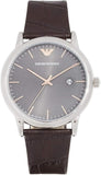 Emporio Armani Luigi Quartz Gray Dial Brown Leather Strap Watch For Men - AR1996 Buy Now By Emporio Armani