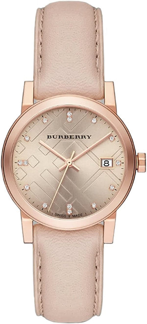 Burberry The City Diamonds Beige Dial Beige Leather Strap Watch for Women - BU9131 Buy Now By Burberry