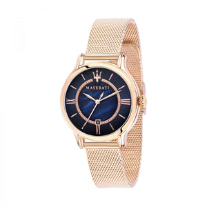 Maserati Epoca Blue Dial Rose Gold Mesh Strap Watch For Women - R8853118503 Buy Now By Maserati