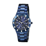 Guess Glisten Analog Blue Dial Blue Steel Strap Watch for Women - W0027L3 Buy Now By Guess