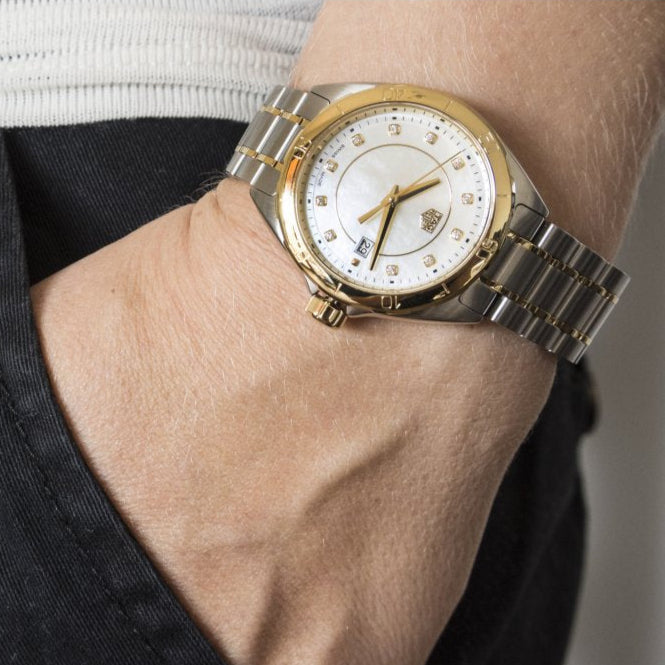 Tag Heuer Formula 1 Diamonds Mother of Pearl White Dial Two Tone Steel Strap Watch for Women - WBJ1421.BB0648