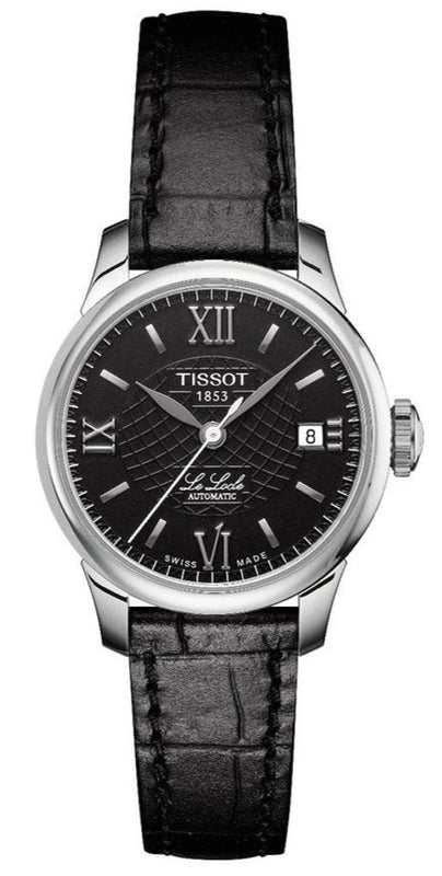 Tissot Le Locle Automatic Lady Black Dial Black Leather Strap Watch for Women - T41.1.123.57 Buy Now By Tissot