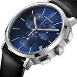 Calvin Klein Chronograph Blue Dial Black Leather Strap Watch for Men - K8Q371CN Buy Now By Calvin Klein