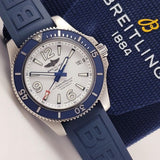 Breitling Superocean II Automatic 42mm White Dial Blue Rubber Strap Watch for Men - A17366D81A1S2 Buy Now By Breitling
