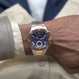 Guess Headliner Multifunction Blue Dial Two Tone Steel Strap Watch For Men - GW0572G4 Buy Now By Guess