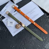 Versace Medusa Lock Icon Quartz Beige Dial Green Leather Strap Watch for Women - VEDW00519 Buy Now By Versace