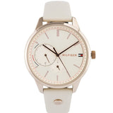 Tommy Hilfiger Brooke Quartz White Dial Cream Leather Strap Watch for Women - 1782022 Buy Now By Tommy Hilfiger