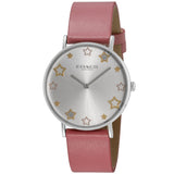 Coach Perry Mother of Pearl White Dial Pink Leather Strap Watch for Women - 14503243 Buy Now By Coach