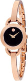 Movado Rondiro 22mm Black Dial Rose Gold Steel Strap Watch For Women - 0607065 Buy Now By Movado