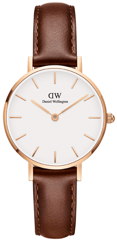Daniel Wellington Classic Petite York White Dial Brown Leather Strap Watch For Women - DW00100176 Buy Now By Daniel Wellington