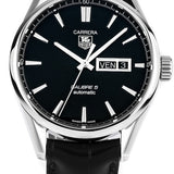 Tag Heuer Carrera Automatic 41mm Black Dial Black Leather Strap Watch for Men - WAR201A.FC6266 Buy Now By Tag Heuer