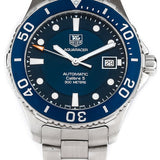 Tag Heuer Aquaracer Caliber 5 Automatic Blue Dial Silver Steel Strap Watch for Men - WAN2111.BA0822 Buy Now By Tag Heuer