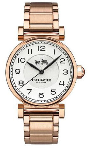 Coach Madison White Dial Rose Gold Steel Strap Watch for Women - 14502395 Buy Now By Coach