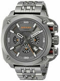 Diesel BAMF Chronograph Gray Dial Gray Steel Strap Watch For Men - DZ7344 Buy Now By Diesel